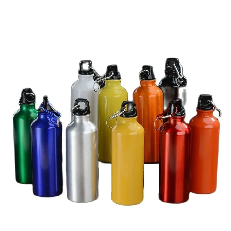 Alloy Sport Water Bottle 500ml Hiking Camping Cycling Water Bottle Kettle with Buckle