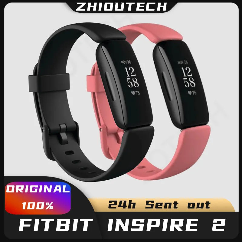 Original Fitbit Inspire 2 Fitness Tracker Smartwatch Health Heart Rate Monitor Waterproof Sports Bracelet For IOS Android