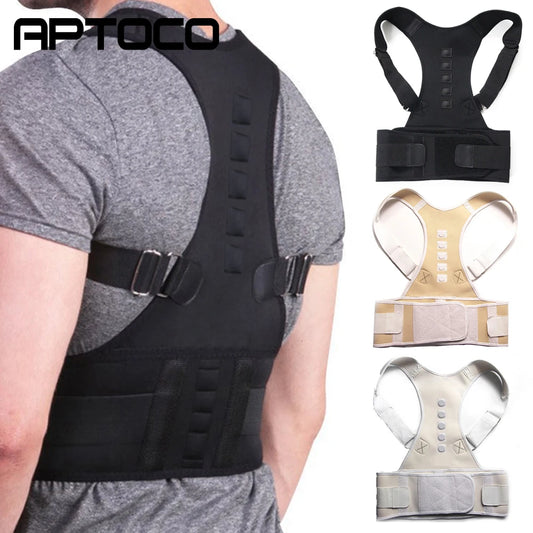 Adjustable Back Posture Corrector Magnetic Therapy Back Support Lumbar Brace Belt Men Spine Posture Correction Women's Corset