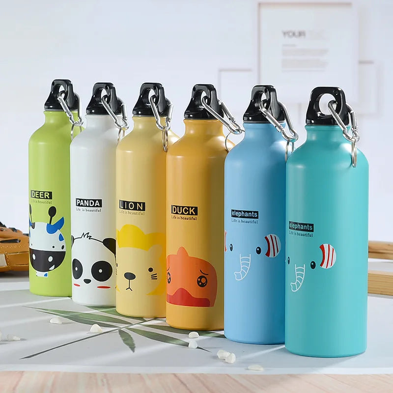 Alloy Sport Water Bottle 500ml Hiking Camping Cycling Water Bottle Kettle with Buckle